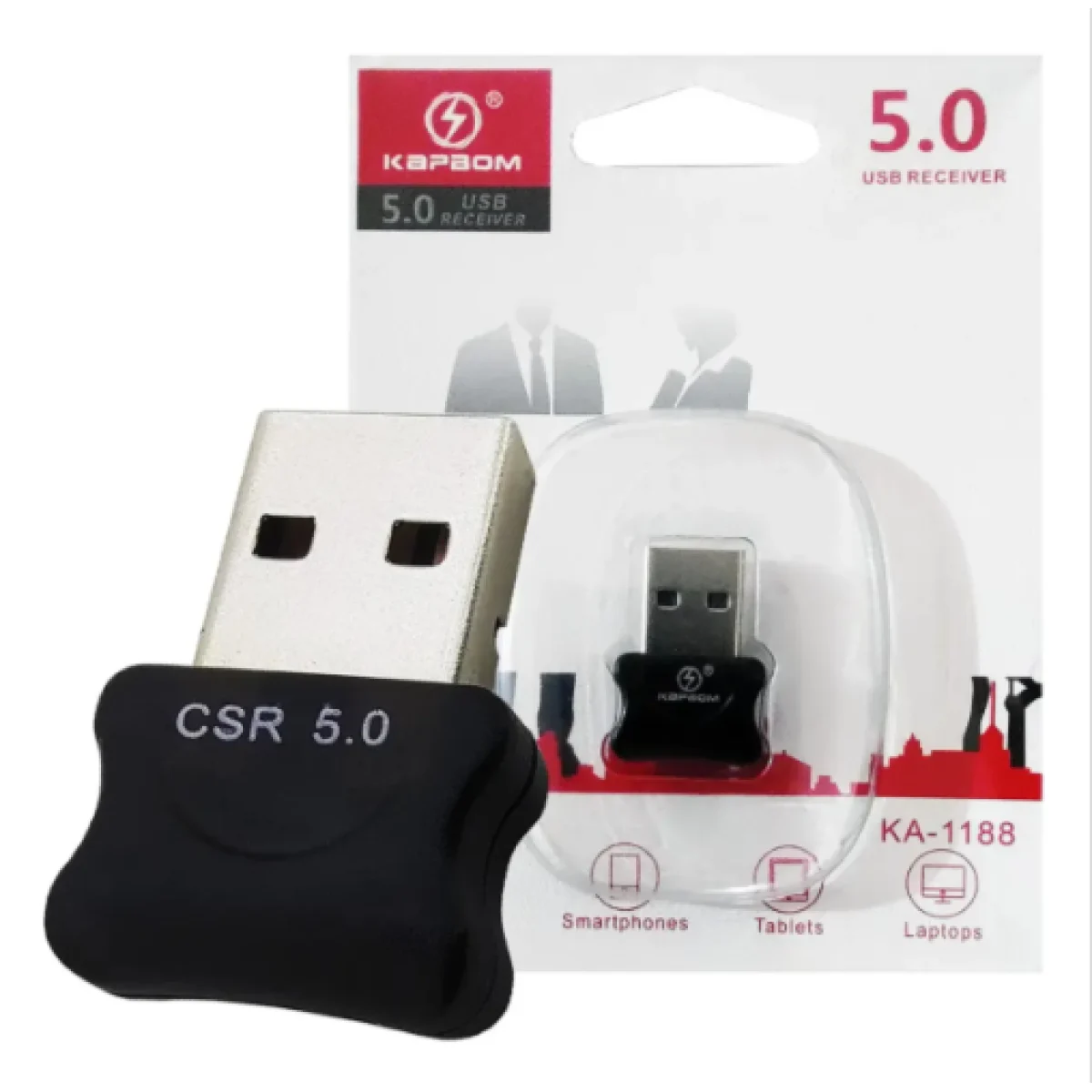 Adaptador Bluetooth 5.0 Kapbom KA-1188 USB Sem Fio Para PC e Notebook