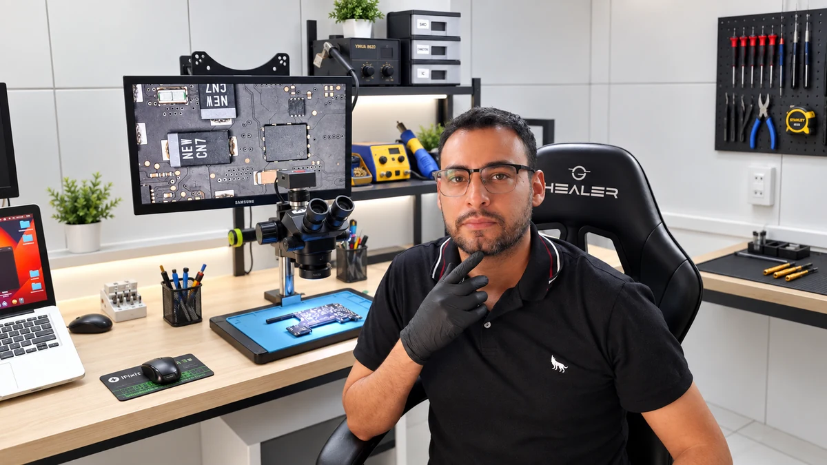 Kaio na bancada da Personal Tech